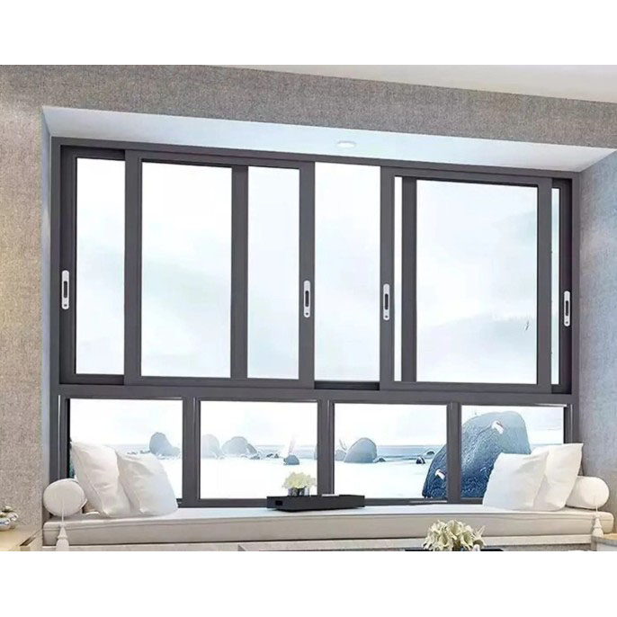 Balkon jendela geser kaca aluminium ganda ganda